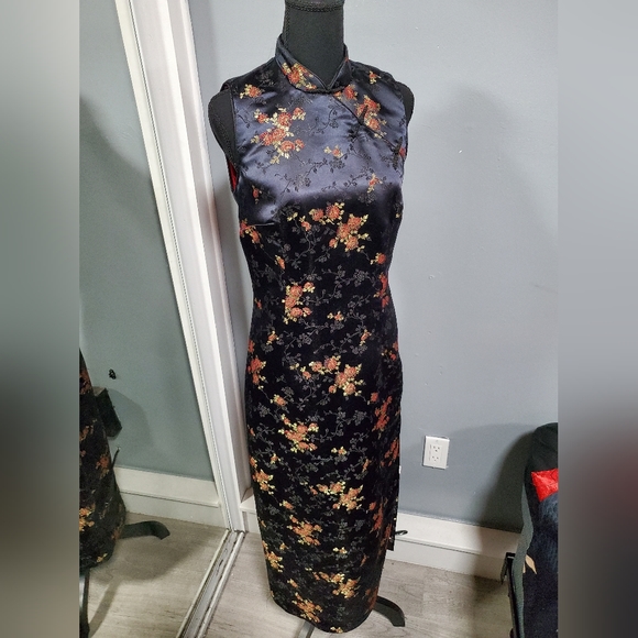 Vintage Robbie Bee Floral Print Japanese Style Dress sz 10 - Picture 7 of 8